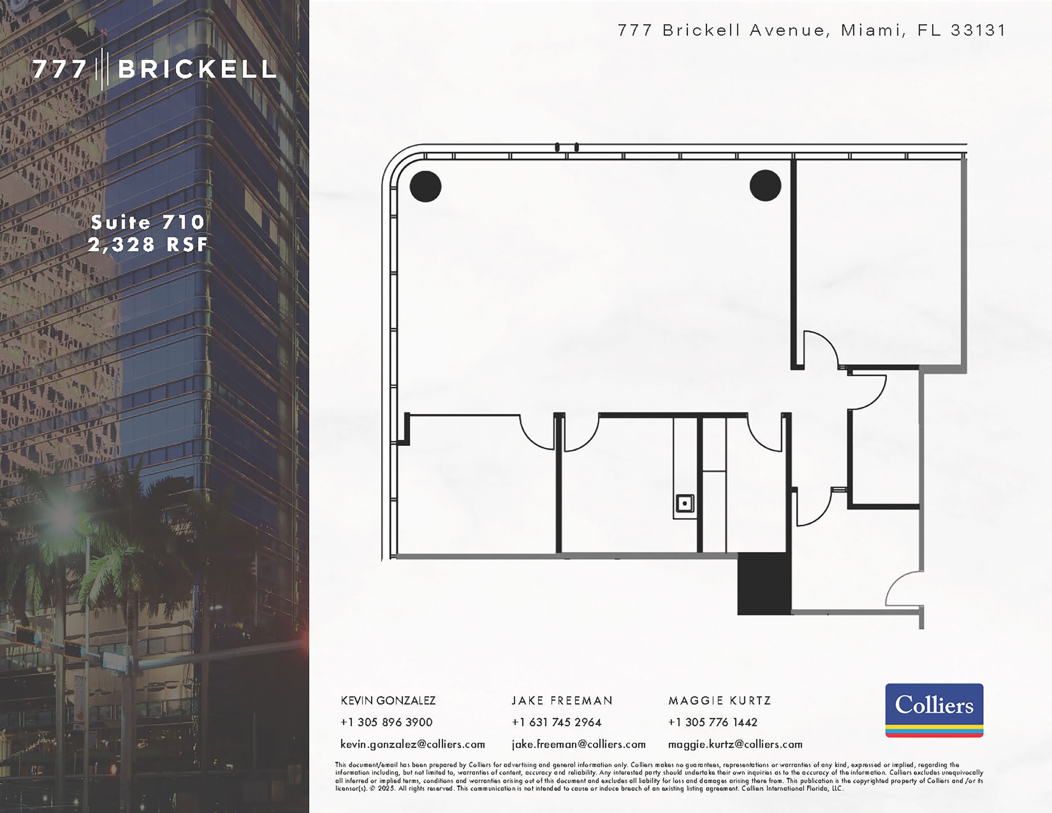 777 Brickell Ave, Miami, FL à louer Plan d’étage– Image 1 sur 1