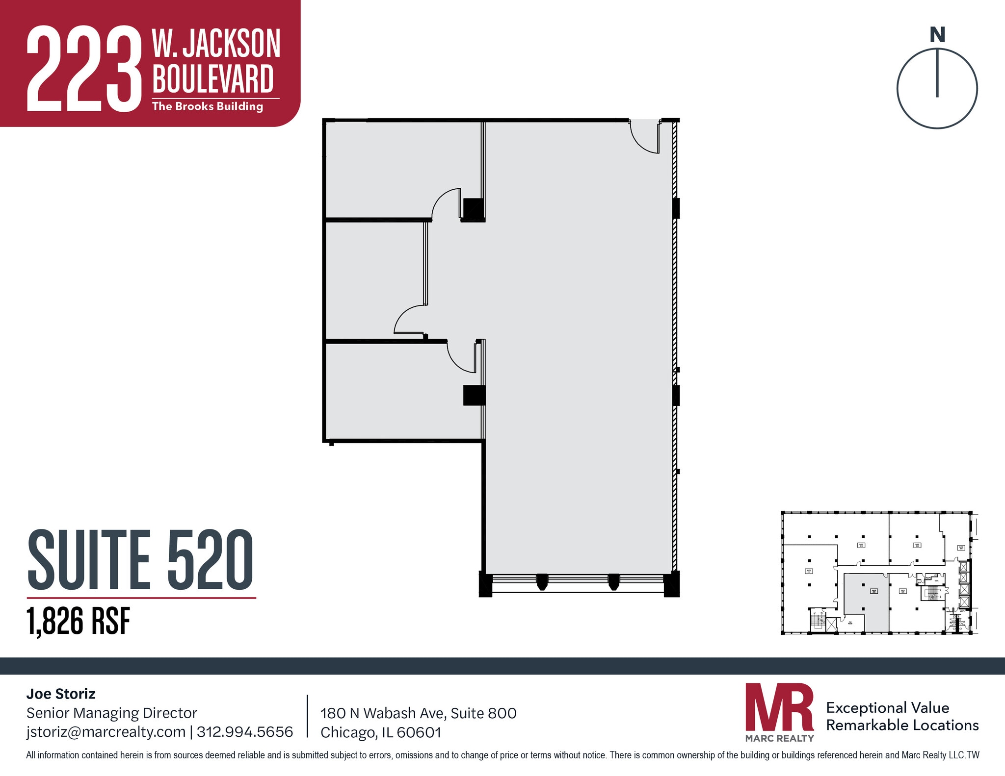 223 W Jackson Blvd, Chicago, IL à louer Plan d’étage– Image 1 sur 1