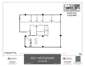 5251 Westheimer Rd, Houston, TX à louer Plan d’étage– Image 2 sur 10