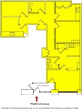 424 West End Ave, New York, NY à louer Plan d’étage– Image 2 sur 2