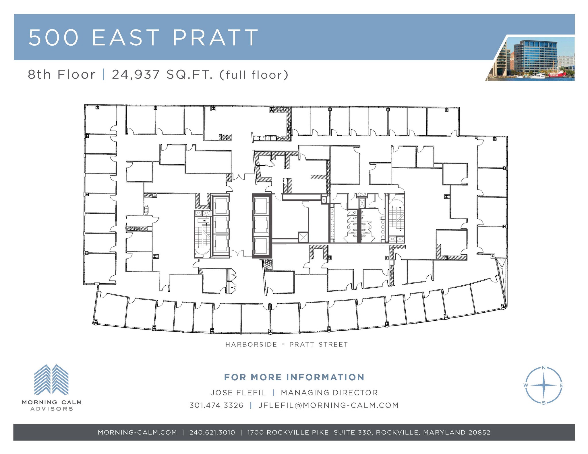 500 E Pratt St, Baltimore, MD à louer Plan d’étage– Image 1 sur 1