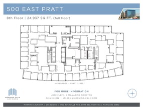500 E Pratt St, Baltimore, MD à louer Plan d’étage– Image 1 sur 1