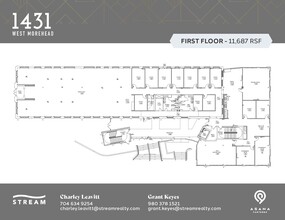 1431 W Morehead St, Charlotte, NC à louer Plan d’étage– Image 1 sur 1
