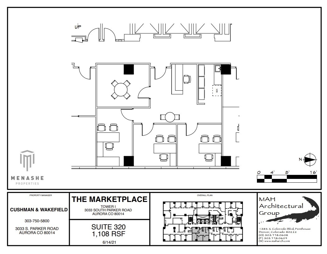 3025 S Parker Rd, Aurora, CO à louer Plan d’étage– Image 1 sur 1