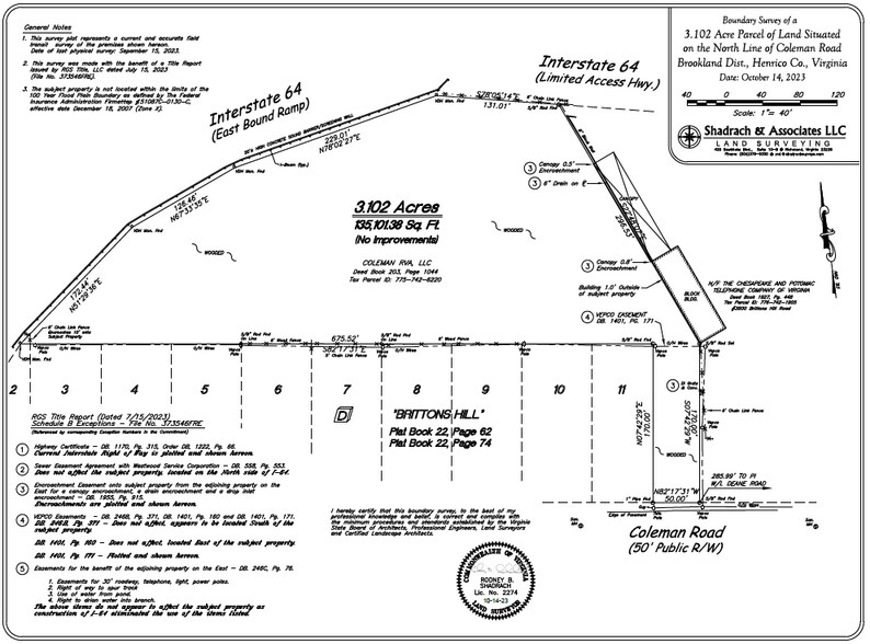 4816 Coleman Rd, Richmond, VA à vendre - Plan cadastral – Image 2 sur 2