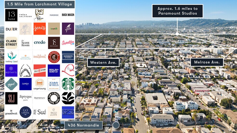 436 Normandie Pl, Los Angeles, CA à vendre - Aérien – Image 3 sur 7