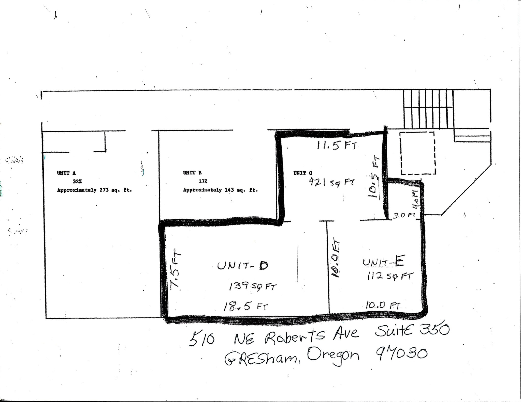 510 NE Roberts Ave, Gresham, OR à louer Plan d’étage– Image 1 sur 1