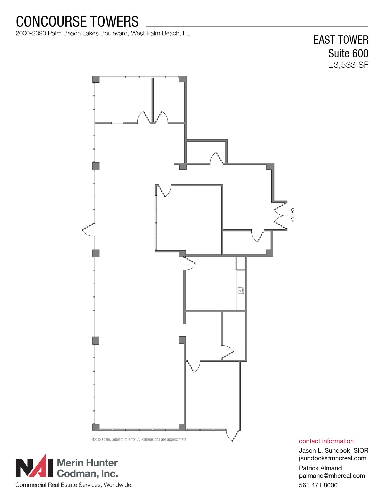 2090 Palm Beach Lakes Blvd, West Palm Beach, FL à louer Plan d’étage– Image 1 sur 1