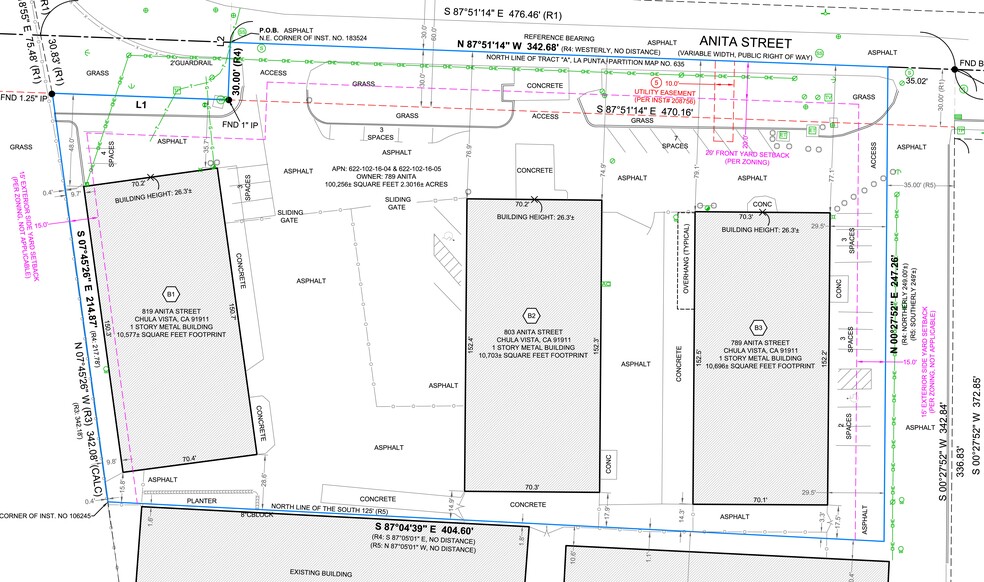 819 Anita St, Chula Vista, CA à louer - Plan de site – Image 2 sur 9