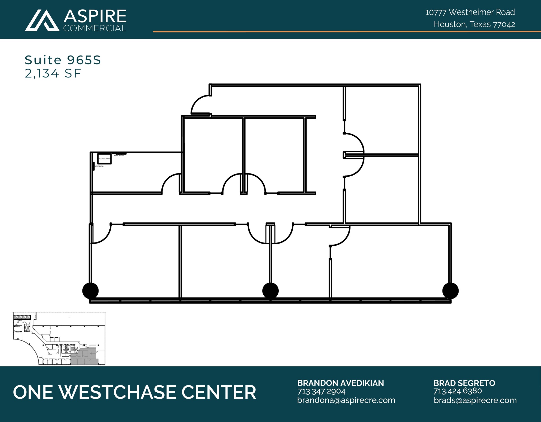 10777 Westheimer Rd, Houston, TX à louer Plan d’étage– Image 1 sur 1