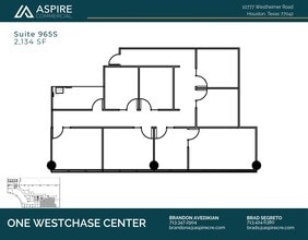 10777 Westheimer Rd, Houston, TX à louer Plan d’étage– Image 1 sur 1