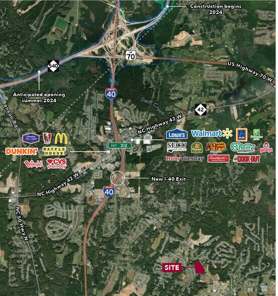 9563 Cleveland Rd, Clayton, NC à vendre - Aérien – Image 2 sur 3