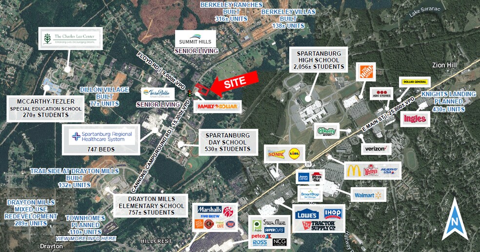 1841 Cannons Campground Rd, Spartanburg, SC à vendre - Photo de l’immeuble – Image 1 sur 3
