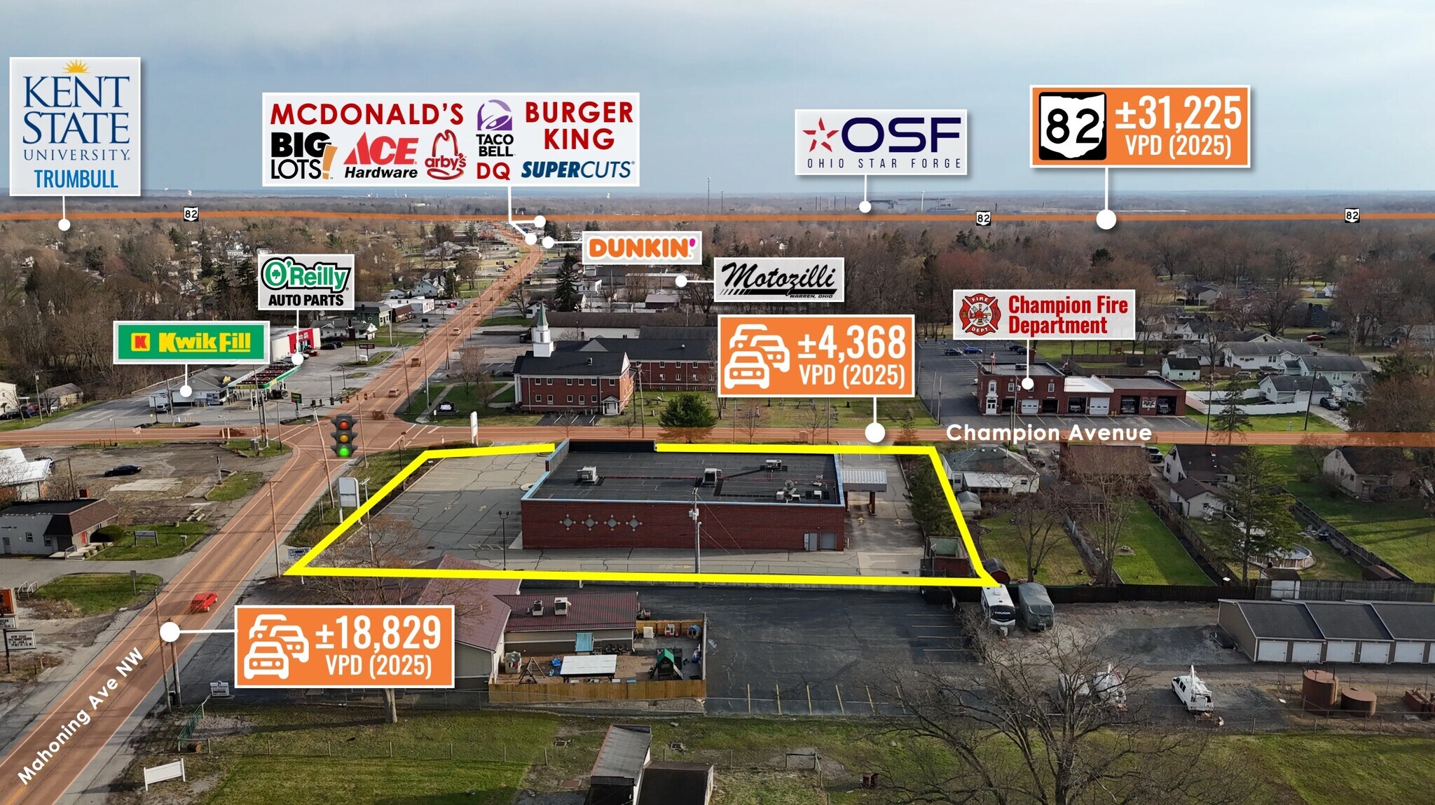 5001 Mahoning Ave NW, Warren, OH à vendre Photo de l’immeuble– Image 1 sur 12