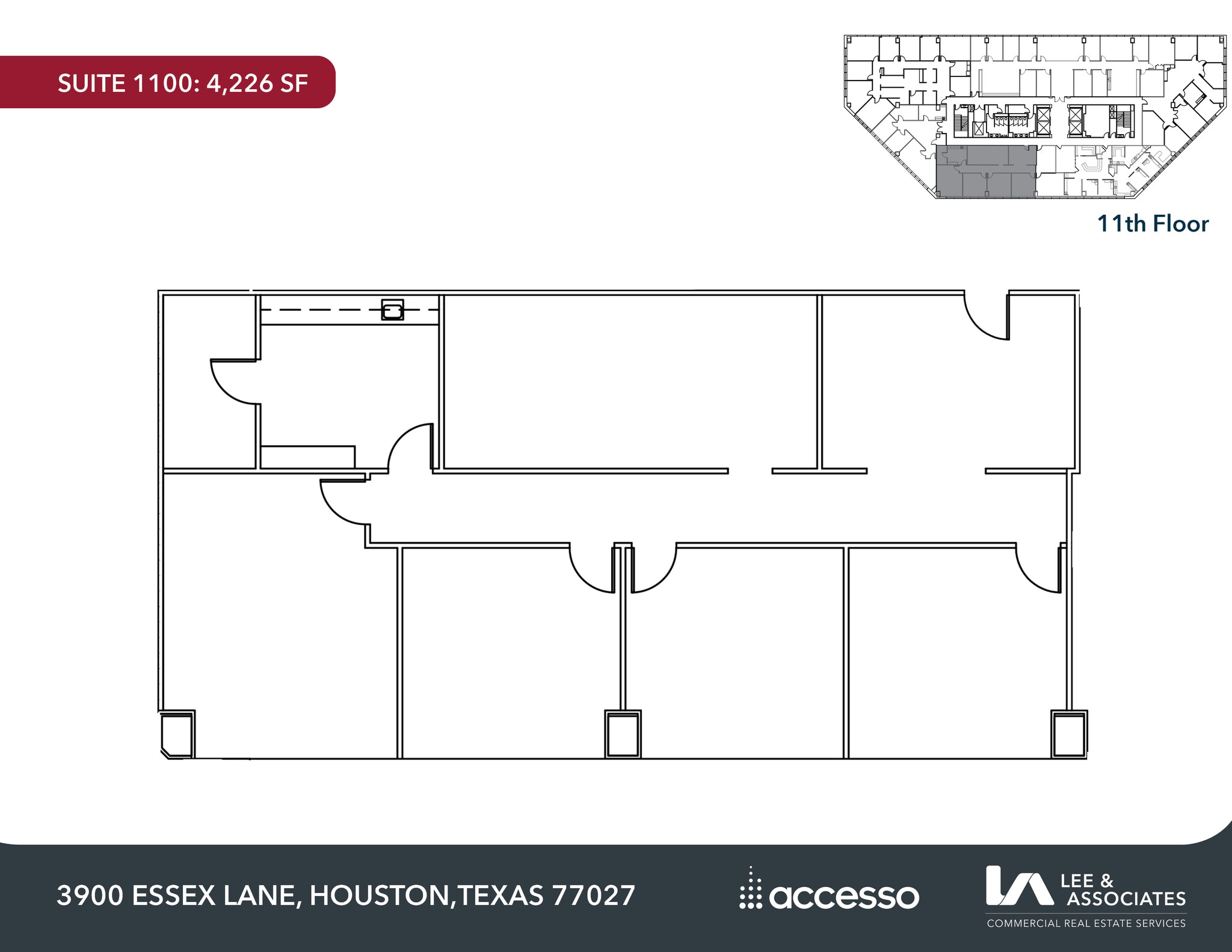 3900 Essex Ln, Houston, TX à louer Plan d’étage– Image 1 sur 3