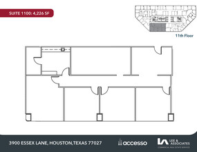 3900 Essex Ln, Houston, TX à louer Plan d’étage– Image 1 sur 3