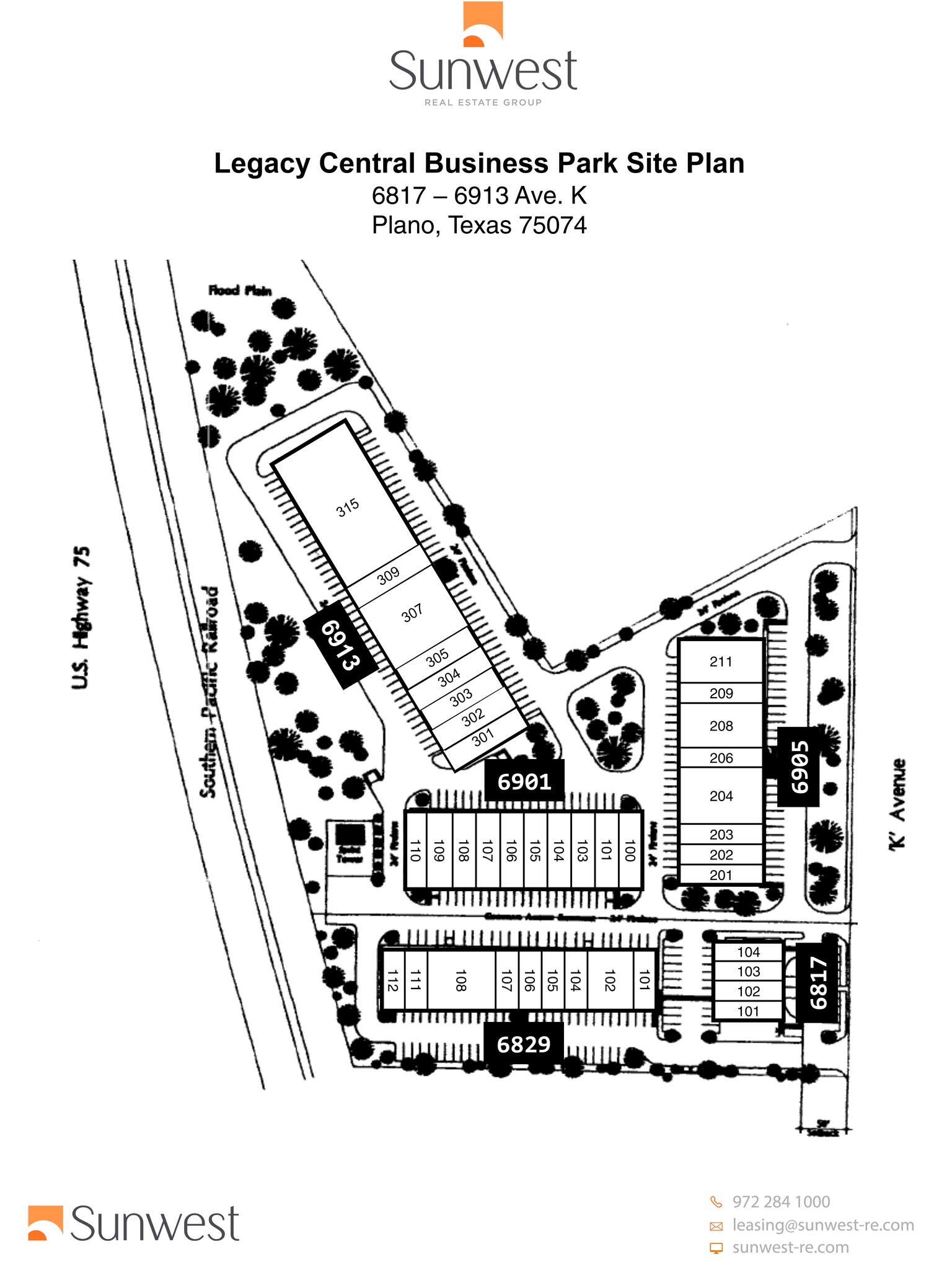 6901 K Ave, Plano, TX à louer Plan de site– Image 1 sur 2