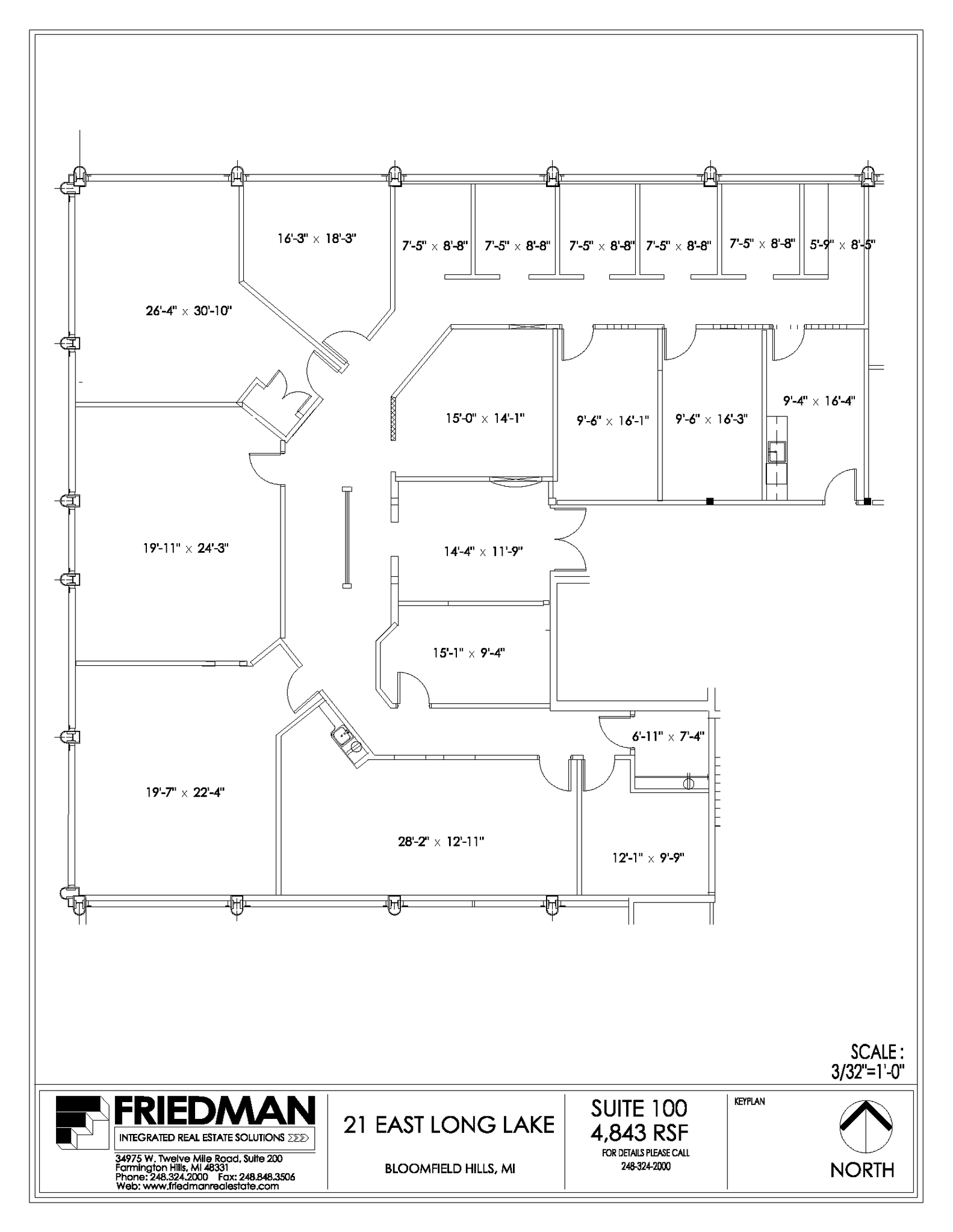 21 E Long Lake Rd, Bloomfield Hills, MI à louer Plan d’étage– Image 1 sur 2