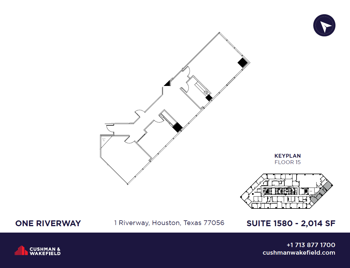 1 Riverway, Houston, TX à louer Plan d’étage– Image 1 sur 1