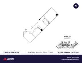 1 Riverway, Houston, TX à louer Plan d’étage– Image 1 sur 1