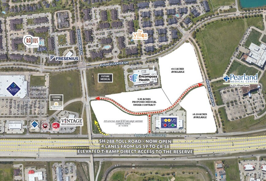 Highway 288, Pearland, TX à vendre - Plan de site – Image 3 sur 3