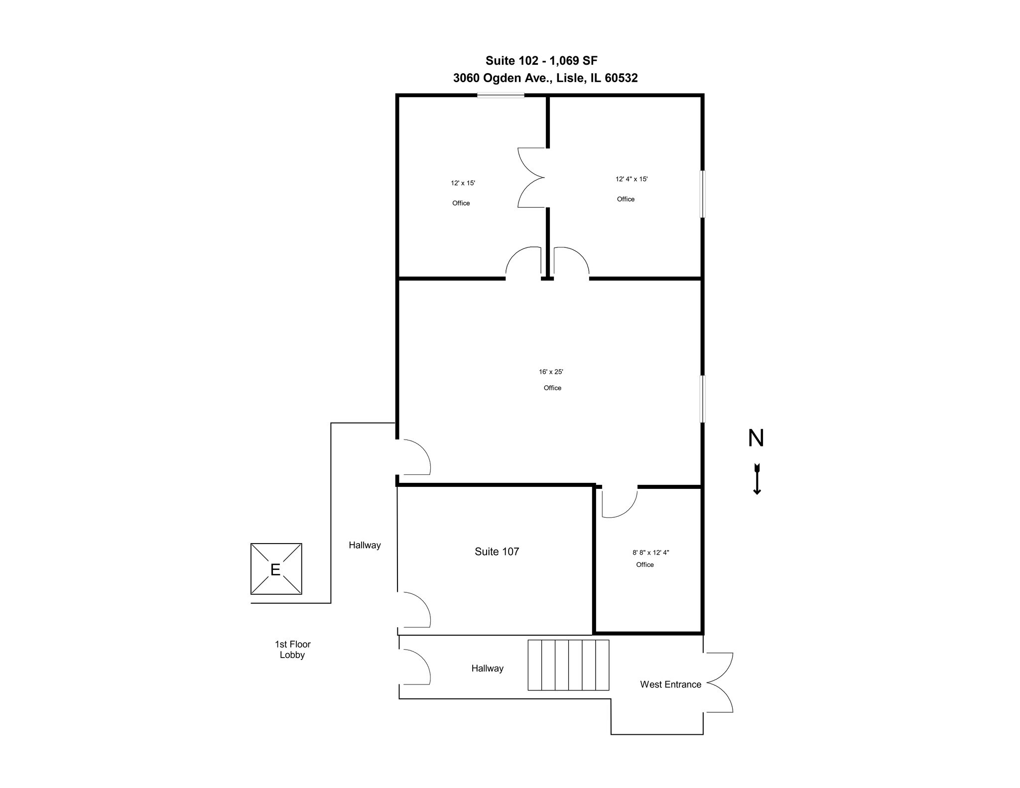 3060-3080 Ogden Ave, Lisle, IL à louer Plan de site– Image 1 sur 1