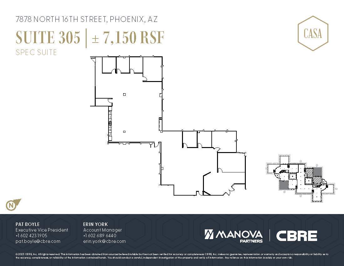 7878 N 16th St, Phoenix, AZ à louer Plan d’étage– Image 1 sur 2
