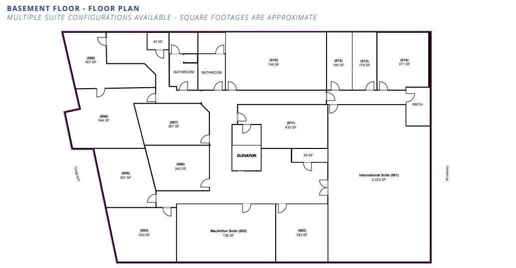 1715-1723 Broadway, Oakland, CA à louer Plan d’étage– Image 1 sur 1