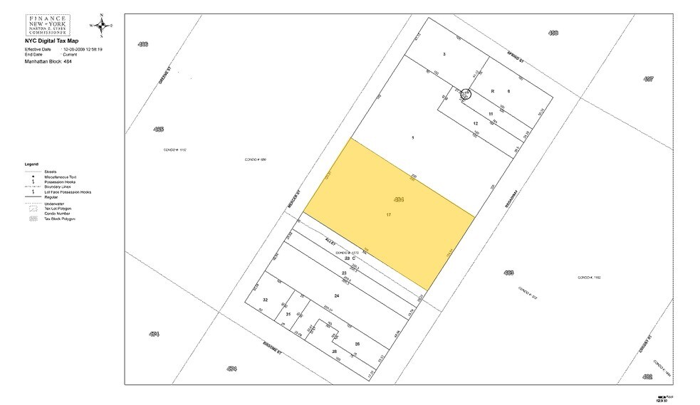 503-511 Broadway, New York, NY à louer - Plan cadastral – Image 2 sur 3