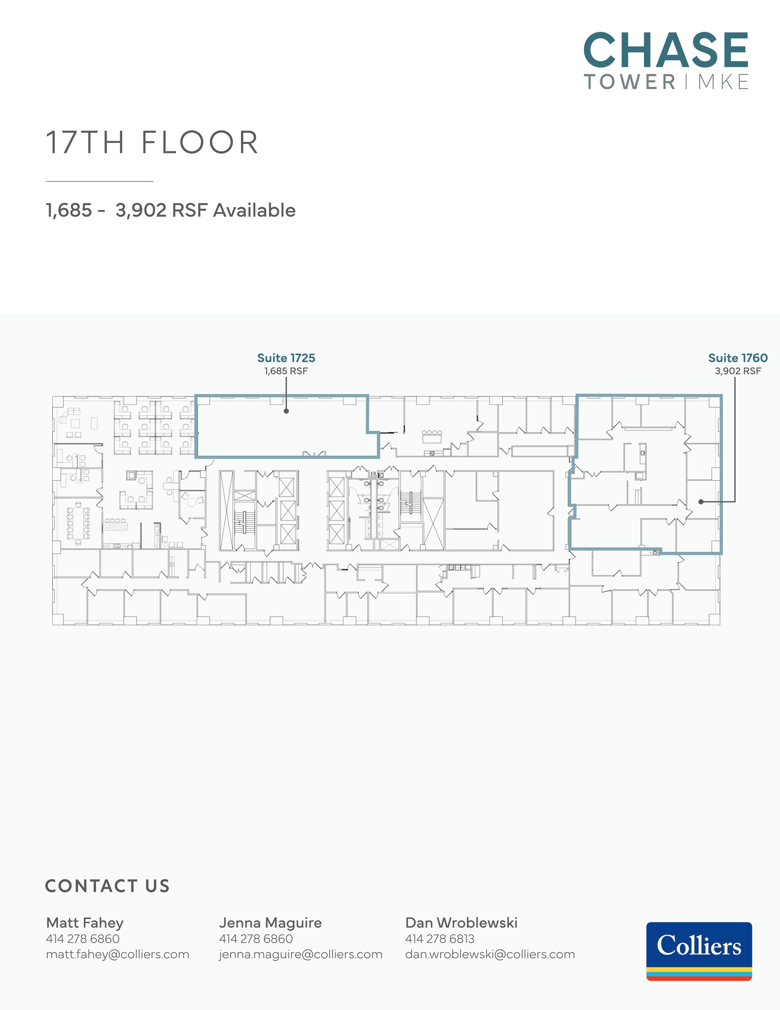 111 E Wisconsin Ave, Milwaukee, WI à louer Plan d’étage– Image 1 sur 7