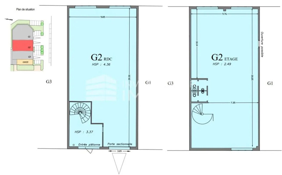 Local d’activités dans Ivry-sur-Seine à louer - Plan d’étage – Image 2 sur 2