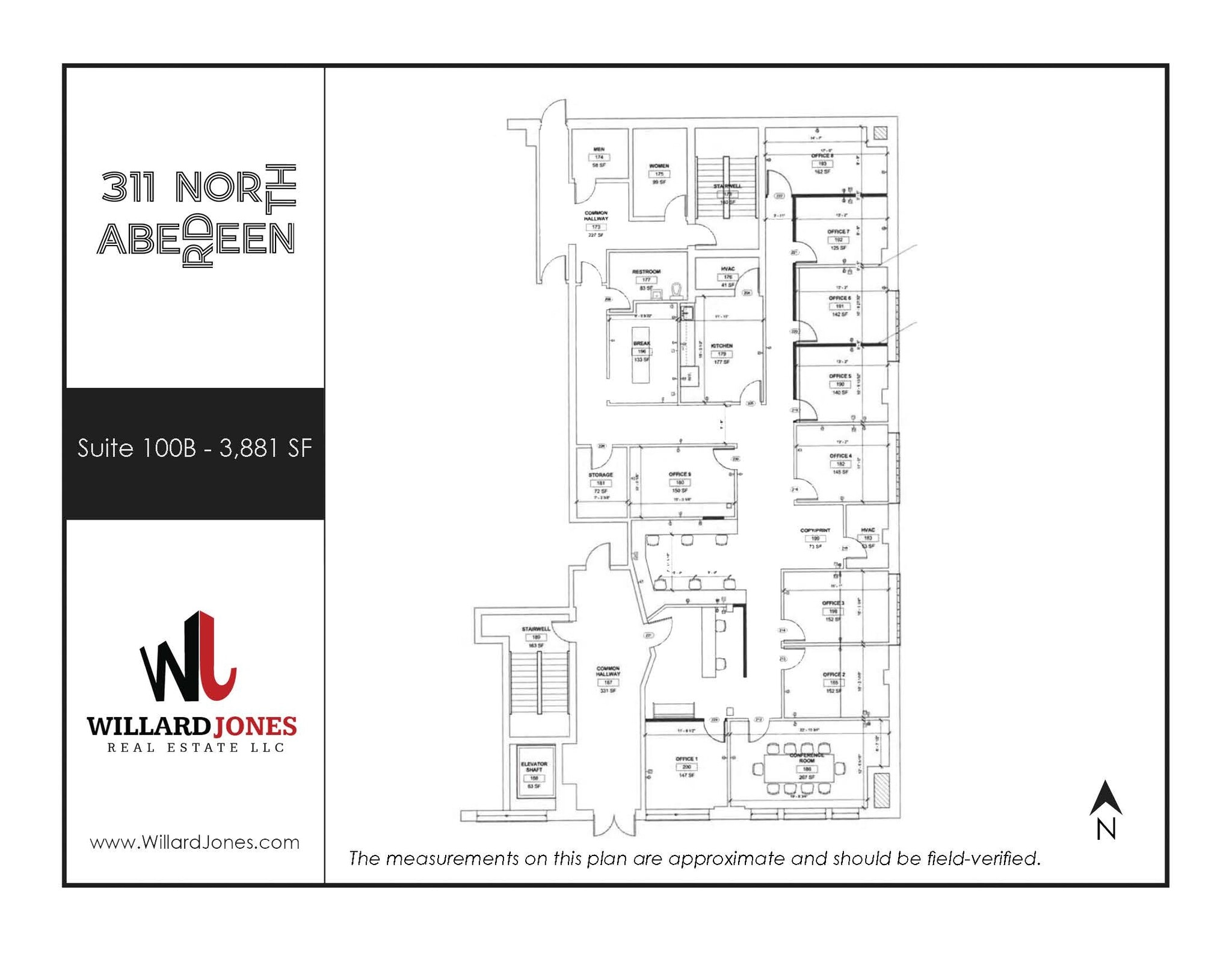 311 N Aberdeen St, Chicago, IL à louer Plan d’étage– Image 1 sur 1