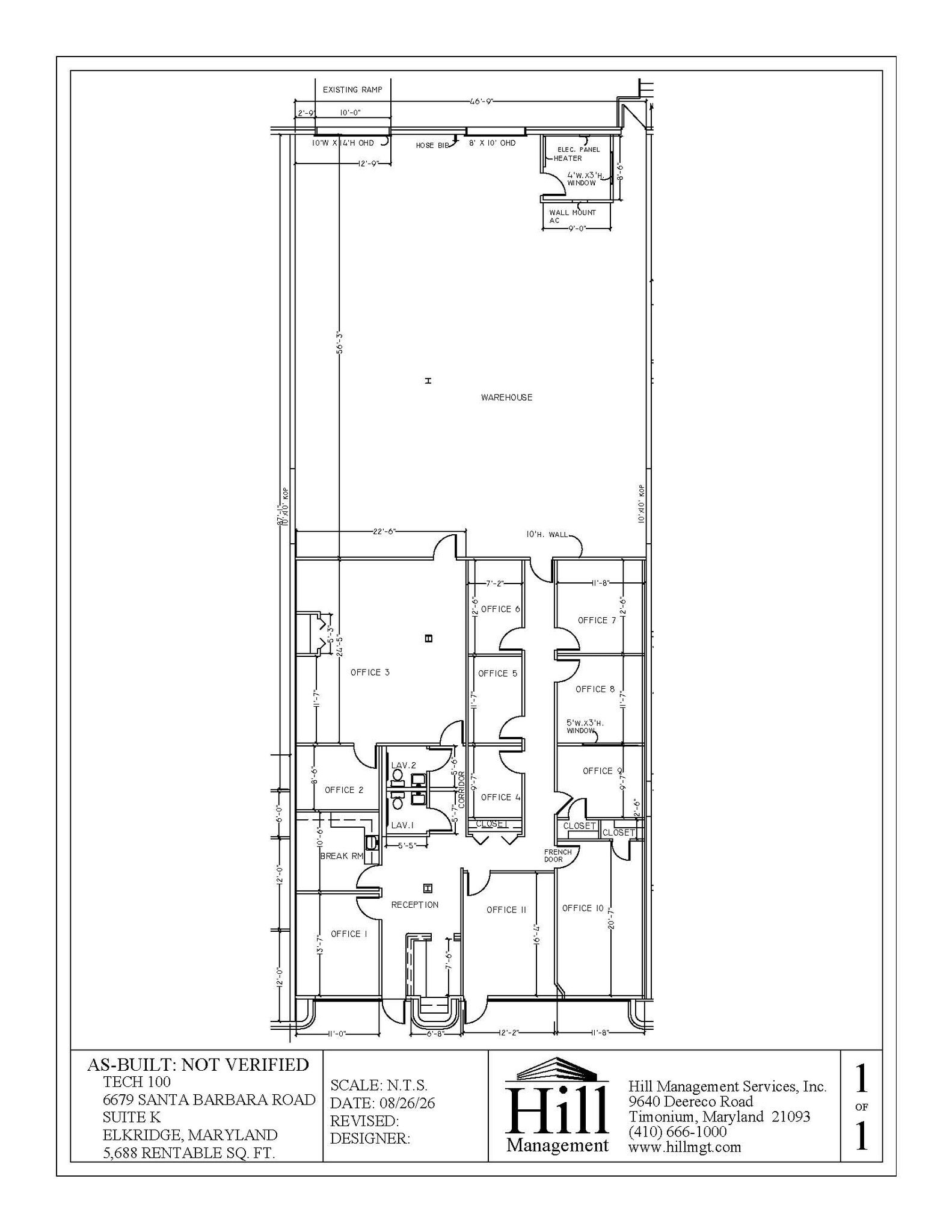 6679 Santa Barbara Rd, Elkridge, MD à louer Plan d’étage– Image 1 sur 1