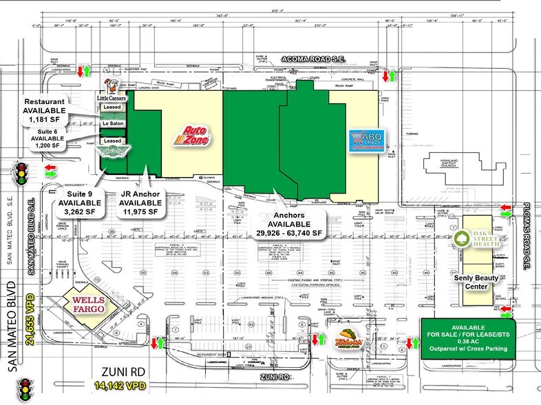 5555 Zuni Rd SE, Albuquerque, NM à louer - Plan de site – Image 3 sur 14