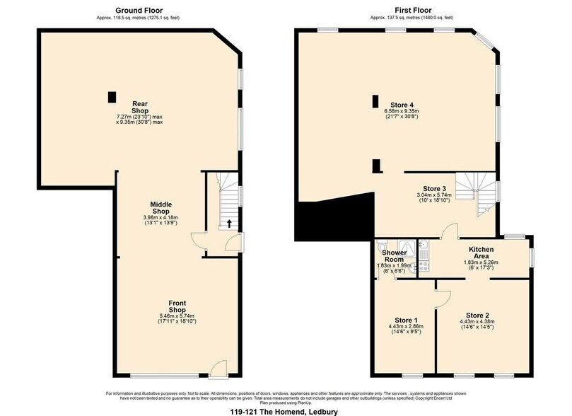 119-121 The Homend, Ledbury à vendre - Plan d’étage – Image 3 sur 3