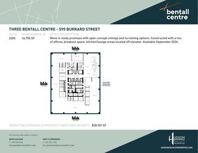 595 Burrard St, Vancouver, BC à louer Plan d’étage– Image 1 sur 1