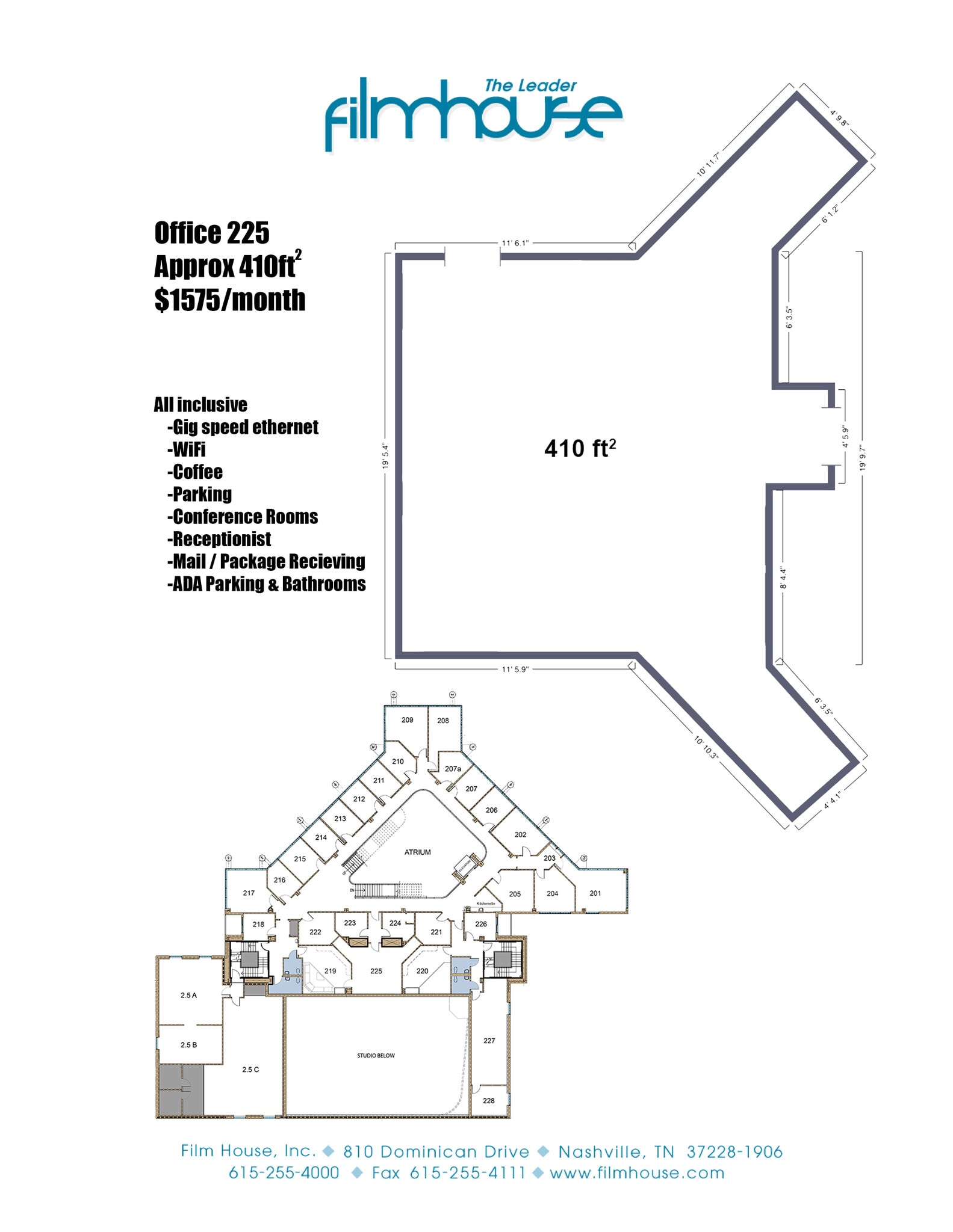 810 Dominican Dr, Nashville, TN à louer Plan d’étage– Image 1 sur 1