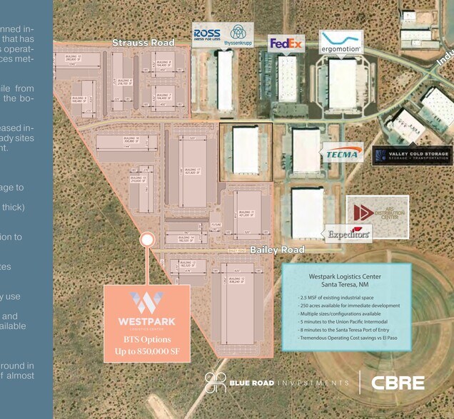 Industrial & Strauss Rd, Santa Teresa, NM à louer - Plan de site – Image 3 sur 6