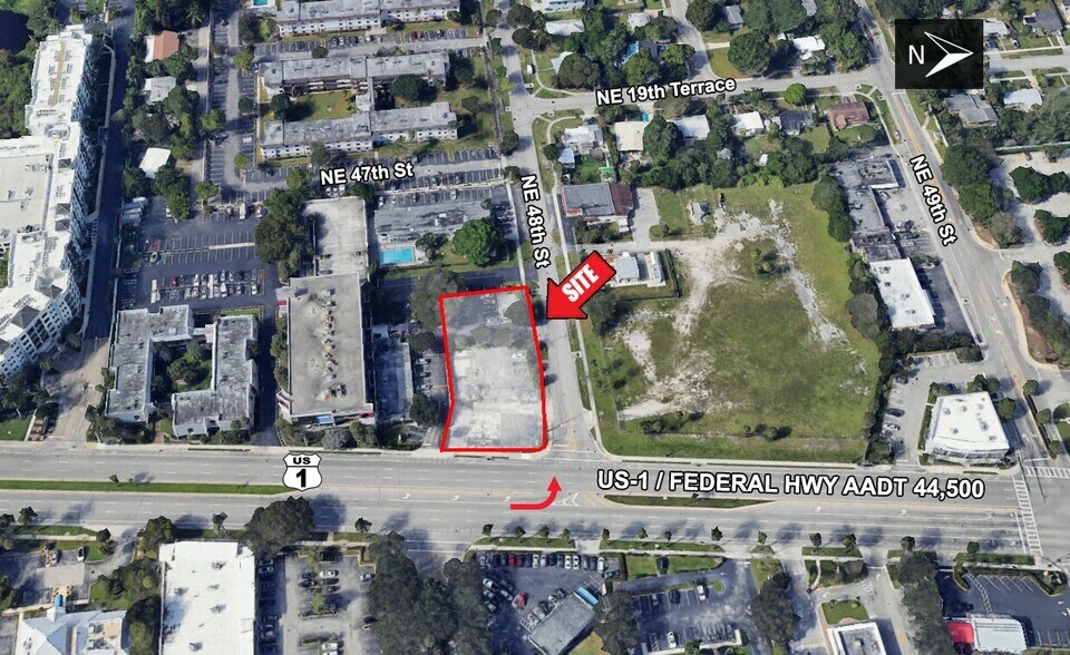 4791 N Federal Hwy, Pompano Beach, FL à louer - Aérien – Image 2 sur 11