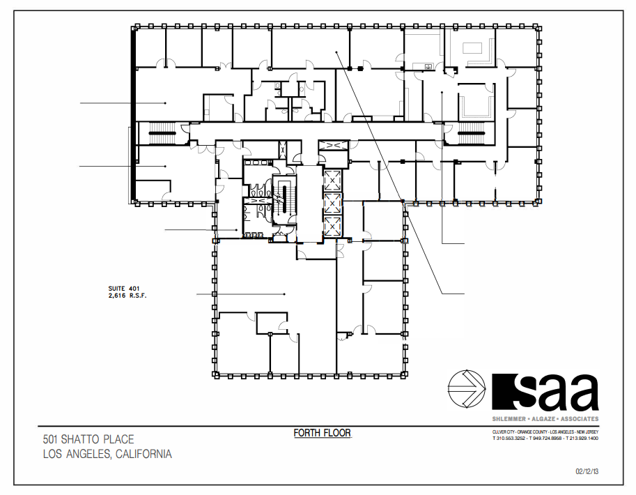 501 Shatto Pl, Los Angeles, CA à louer Plan d’étage– Image 1 sur 1