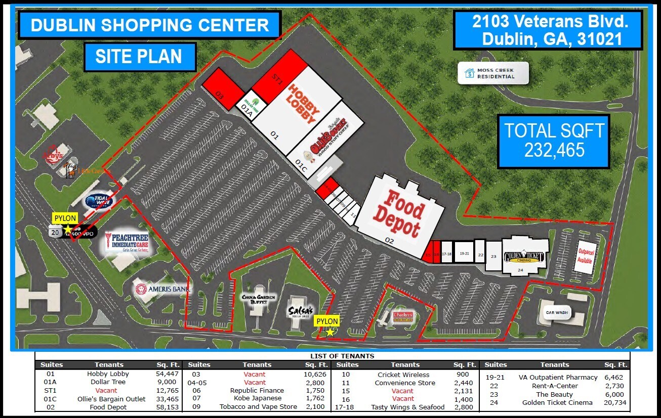 2101-2103 Veterans Blvd, Dublin, GA à louer Photo de l’immeuble– Image 1 sur 5