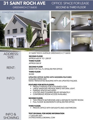 Plus de détails pour 31 Saint Roch Ave, Greenwich, CT - Bureau à louer