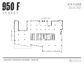 950 F St NW, Washington, DC à louer Plan d’étage– Image 2 sur 2