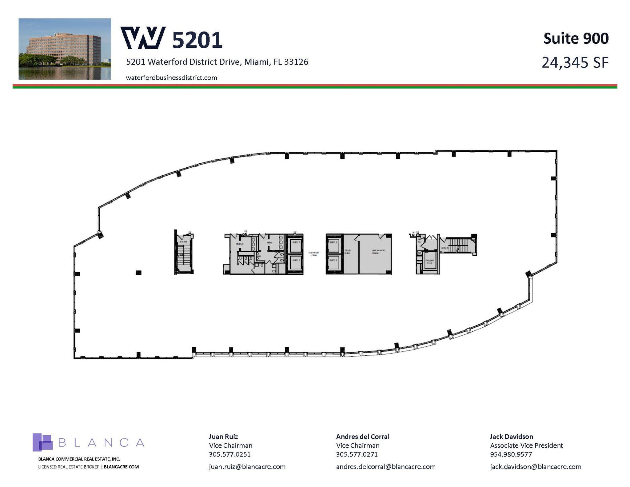 5200 Waterford District Dr, Miami, FL à louer Plan d’étage– Image 1 sur 1