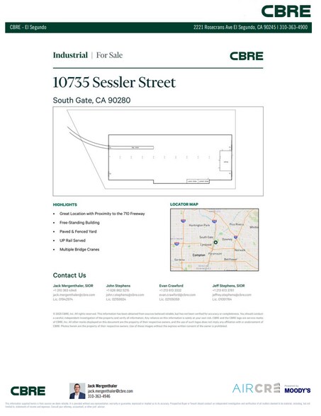 10735 S Sessler St, South Gate, CA à vendre - Plan de site – Image 2 sur 2
