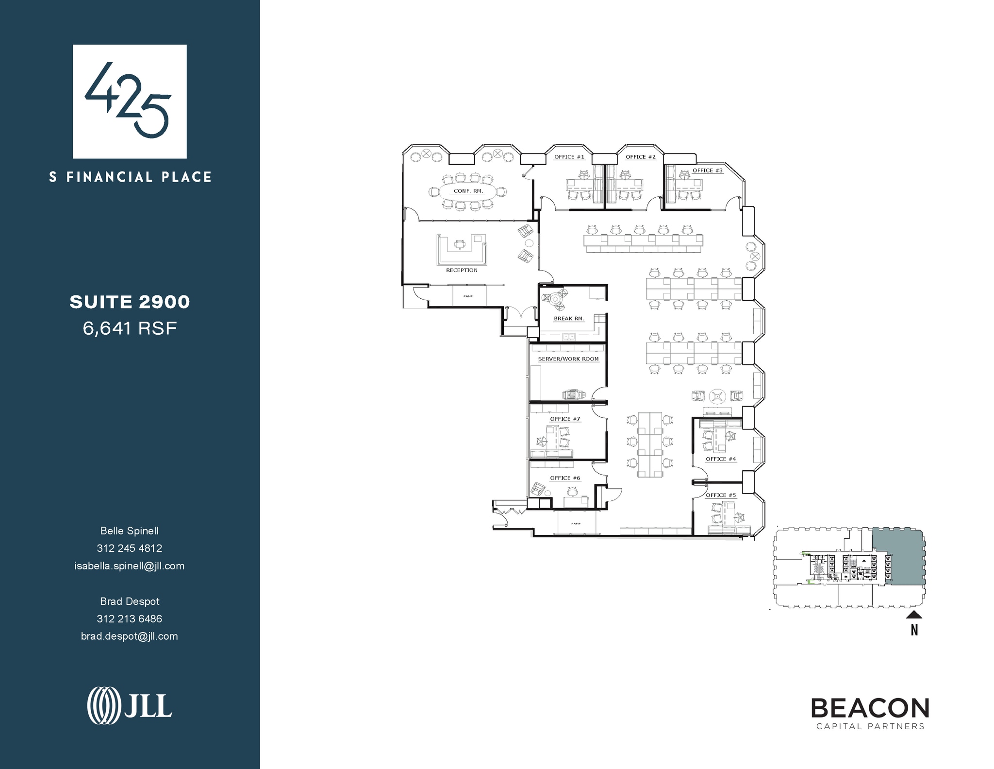 425 S Financial Pl, Chicago, IL à louer Plan d’étage– Image 1 sur 4