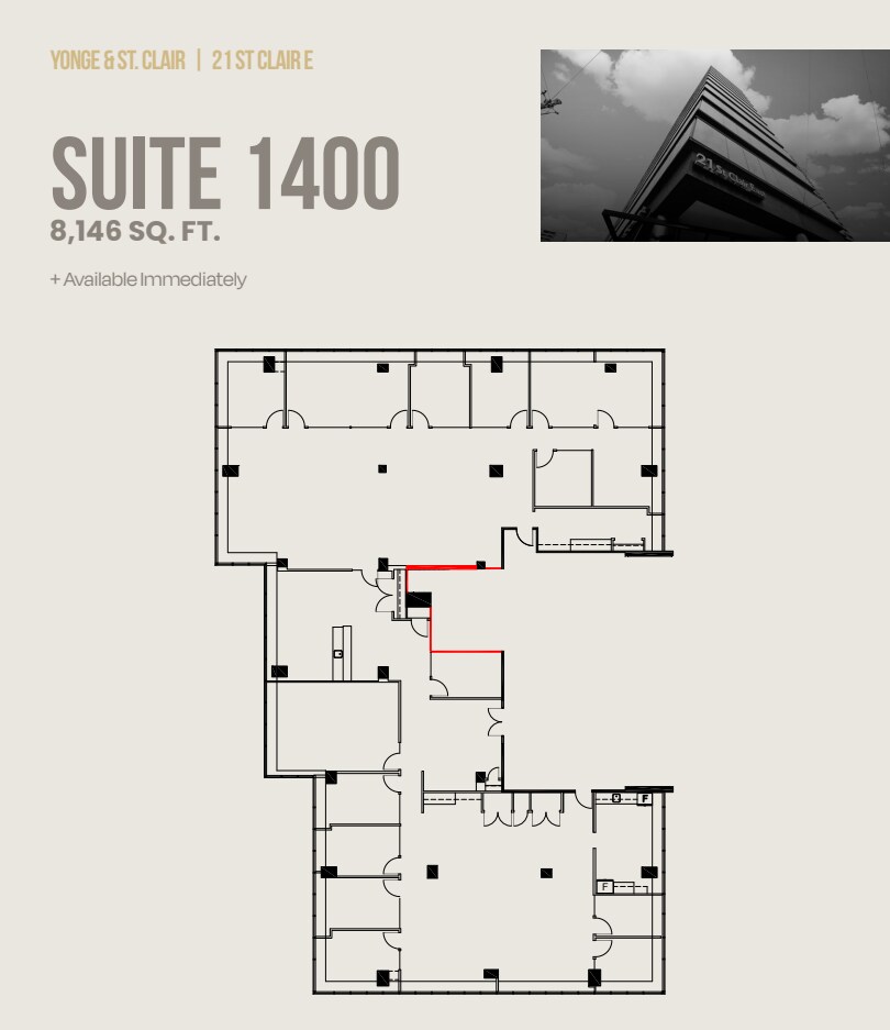 21 St Clair Ave E, Toronto, ON à louer Plan d’étage– Image 1 sur 1