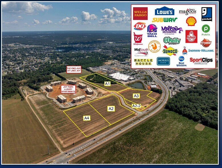 Highway 96 at Lake Joy Rd, Warner Robins, GA à vendre - Plan de site – Image 2 sur 2