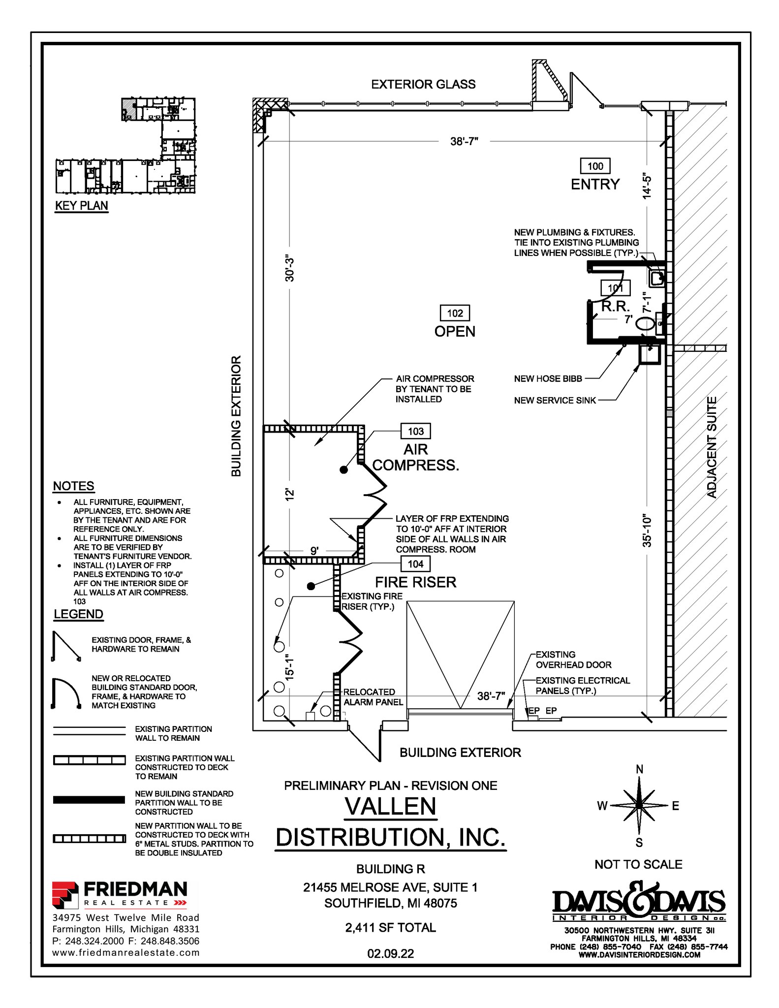 21455 Melrose Ave, Southfield, MI à louer Plan d’étage– Image 1 sur 2