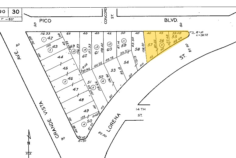 3312 E Pico Blvd, Los Angeles, CA à louer - Plan cadastral – Image 2 sur 2